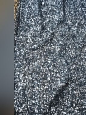 Abstract Black and White Crosshatch Skirt